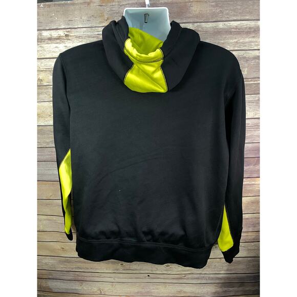 Nike Therma-Fit Oregon Ducks Logo Hoodie Sweatshirt Black Yellow Neon Large - Picture 5 of 12